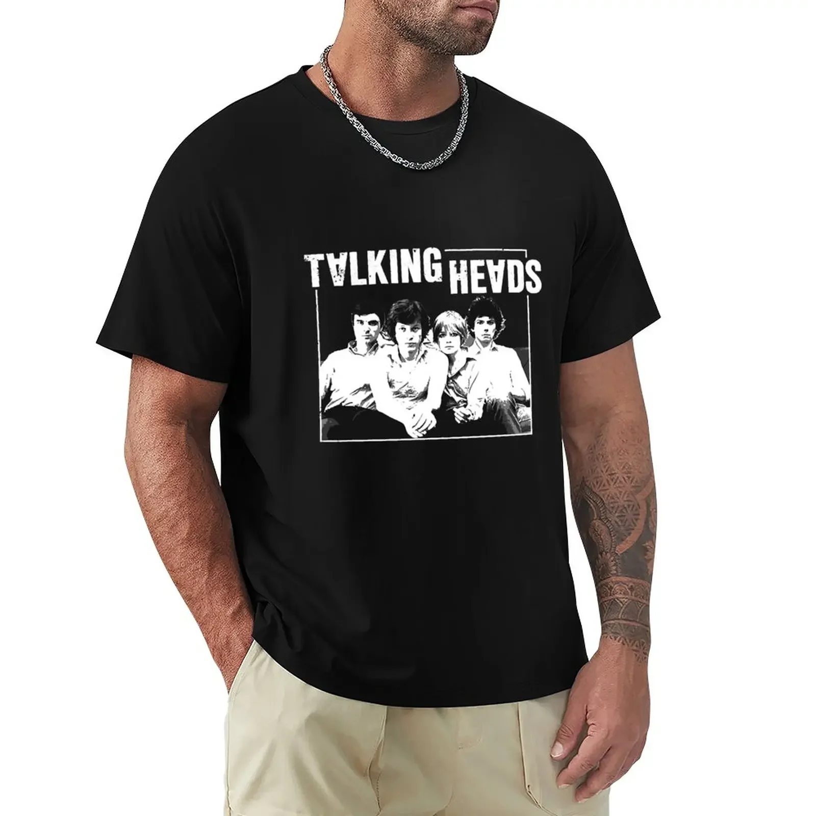 Talking Heads White Box T-Shirt oversized Aesthetic clothing mens big and tall t shirts oversized women t shirt funny lady girls white tshirts fashion aesthetic tees casual female clothing white t shirts streetwear