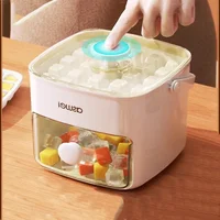 Moule à glaçons à pression, boîte de rangement de grande capacité, matériau de qualité alimentaire avec poignée pour réfrigérateur domestique, se préparer rapidement pour la maison 4