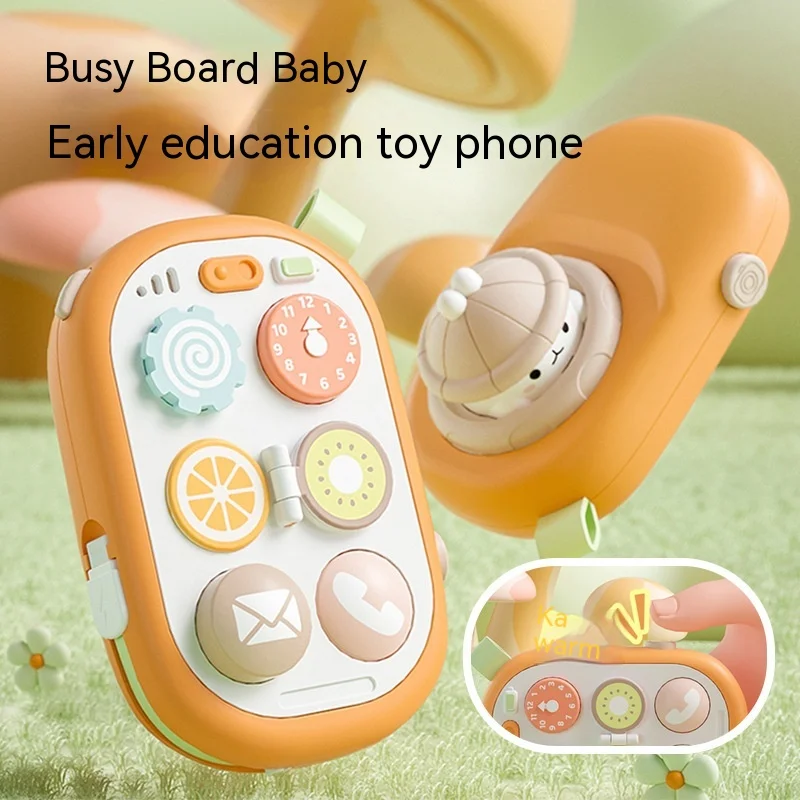 

Children's Puzzle Simulation Mobile Phone Busy Board Toy, Baby Montessori Early Childhood Education Fun Camera, Enlightenment Ki