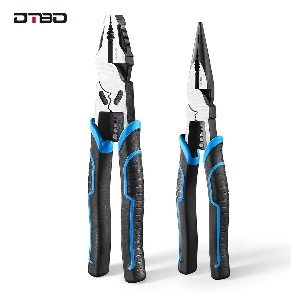 

9'' Multifunction Pliers Set Combination Pliers Universal Needle Nose Pliers Hardware Tools Diagonal Pliers,Stripper,Crimper
