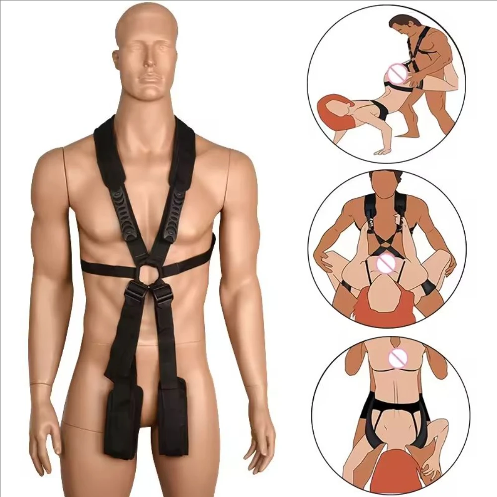 BDSM Bandage Swing Binding Spreader Games Erotic Sex Toys For Women Men Couples Nylon Swinging Belt Restraint Set Adult Games