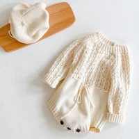 2024 Spring Baby Clothes Girls Romper Autumn Long Sleeve Baby Girl Knit Hollow Out Rompers Baby Jumpsuit Baby Clothes 4