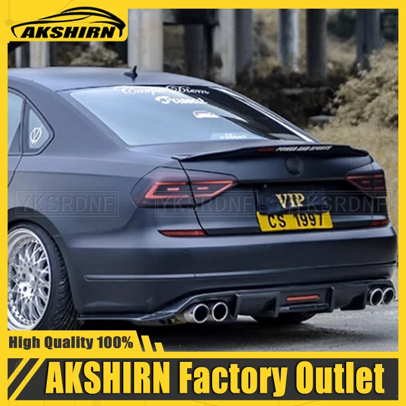 

Для Volkswagen Passat B7 2017-2018 ABS черный Задний бампер для багажника фотозащита автомобильный Стайлинг