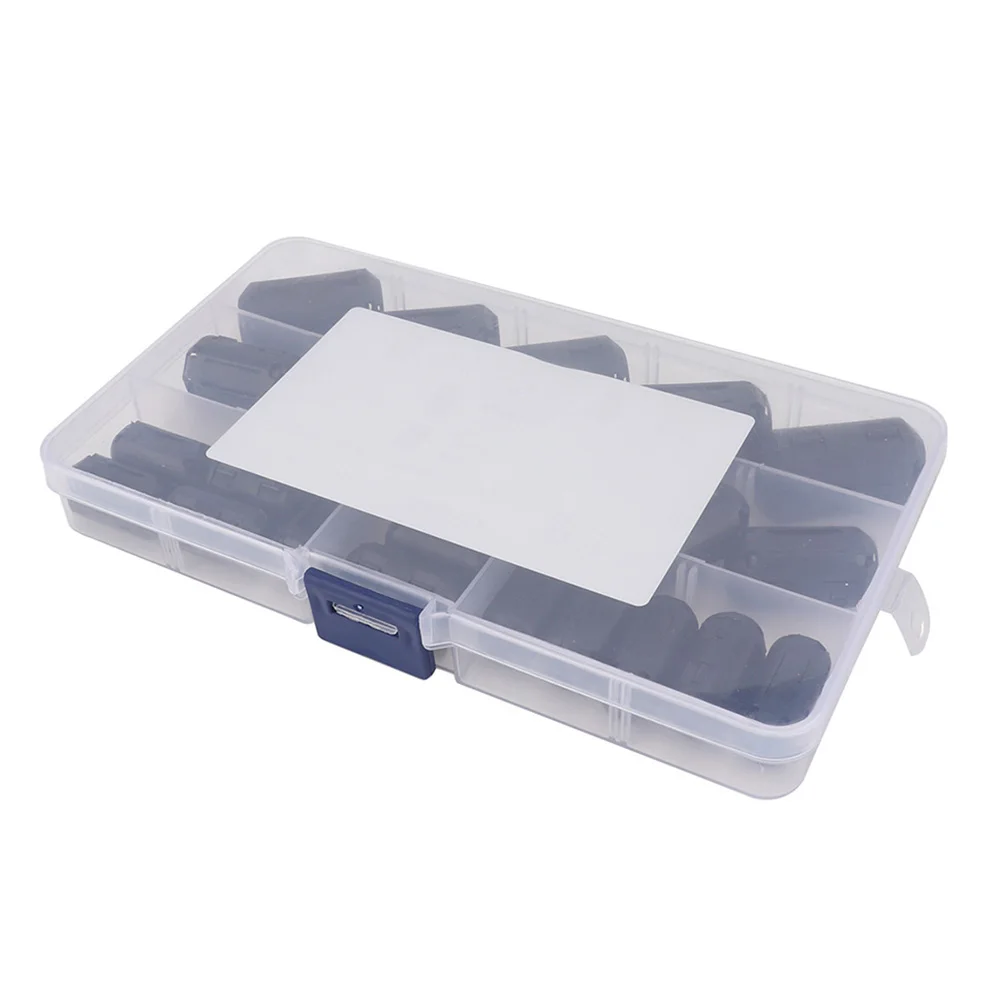 25Pcs 페라이트 코어 링 클램프 키트 RFI EMI 필터 코어 링 소형 클램프 코어 링 3.5mm/5mm/7mm/9mm RFI EMI 노이즈 자기 필터