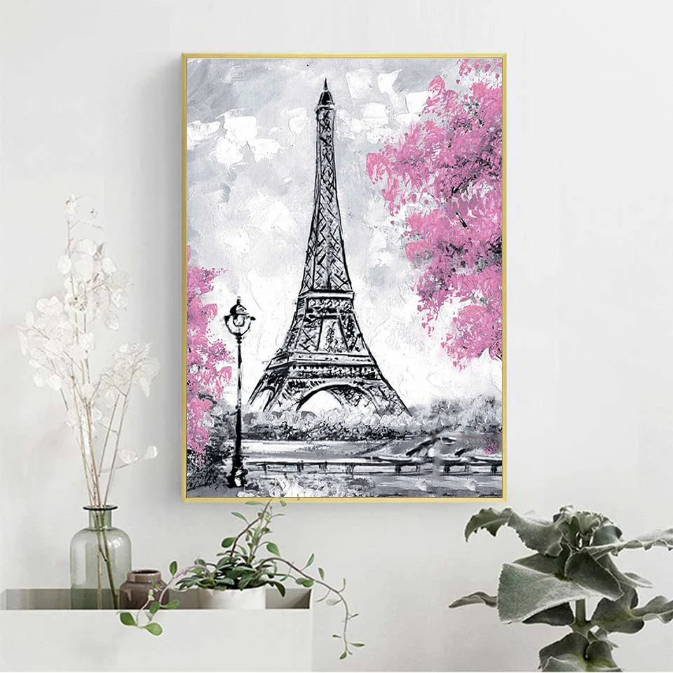 AZQSD Diamond Embroidery Tower Paris City Mosaic Rhinestones Diamond Painting Landscape Cross Stitch Handicraft Home Decor Gift
