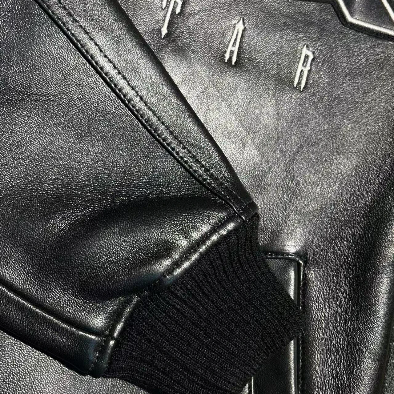 Avirex Joint Design Spring Autumn High Quality Authentic Outdoors European American Size Double dragon Genuine Leather Jacket 3