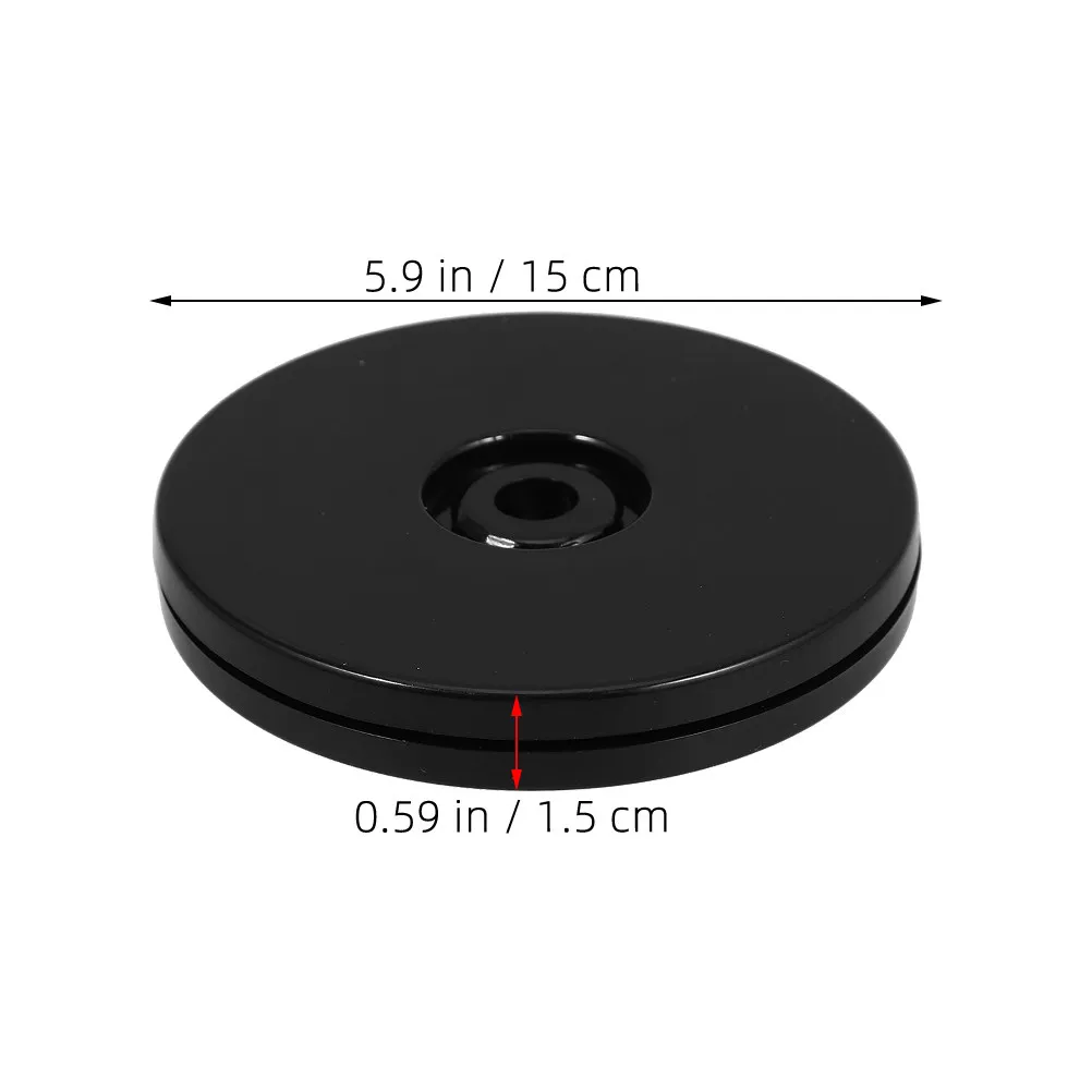 블랙 150mm 회전 디스플레이 스탠드 360도 회전 테이블 턴테이블 베이스, 식당 메뉴 프레젠테이션, 향신료 등에 이상적