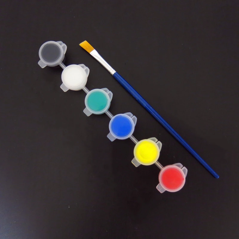 Acrylpigment-Set, 12-Farben-Aquarellmalpigment-Set, Steinkeramikmalerei, Farbmalfarbe mit integriertem Pinsel