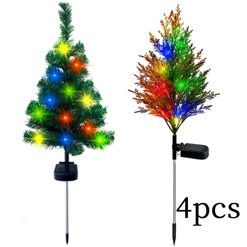 

Solar Christmas Tree Lights Outdoors Led Waterproof Garden Patio Porch Landscape Lawn Lamps New Year Party Christmas Decoration