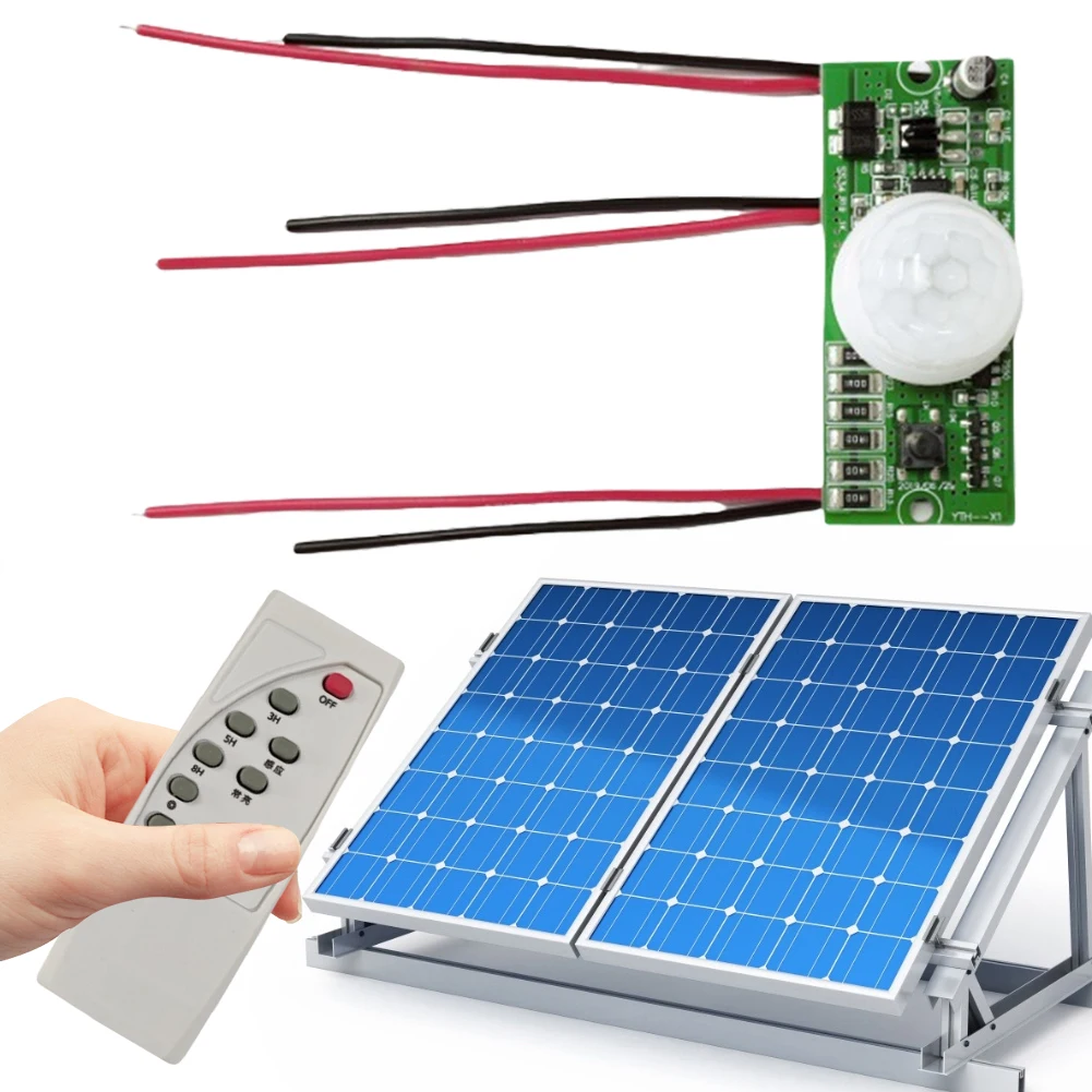 3.2 V 3.7 V Solar Lamp Board Controller Module Infrared Human Body Induction Solar Street Light Driver Board with Remote Control