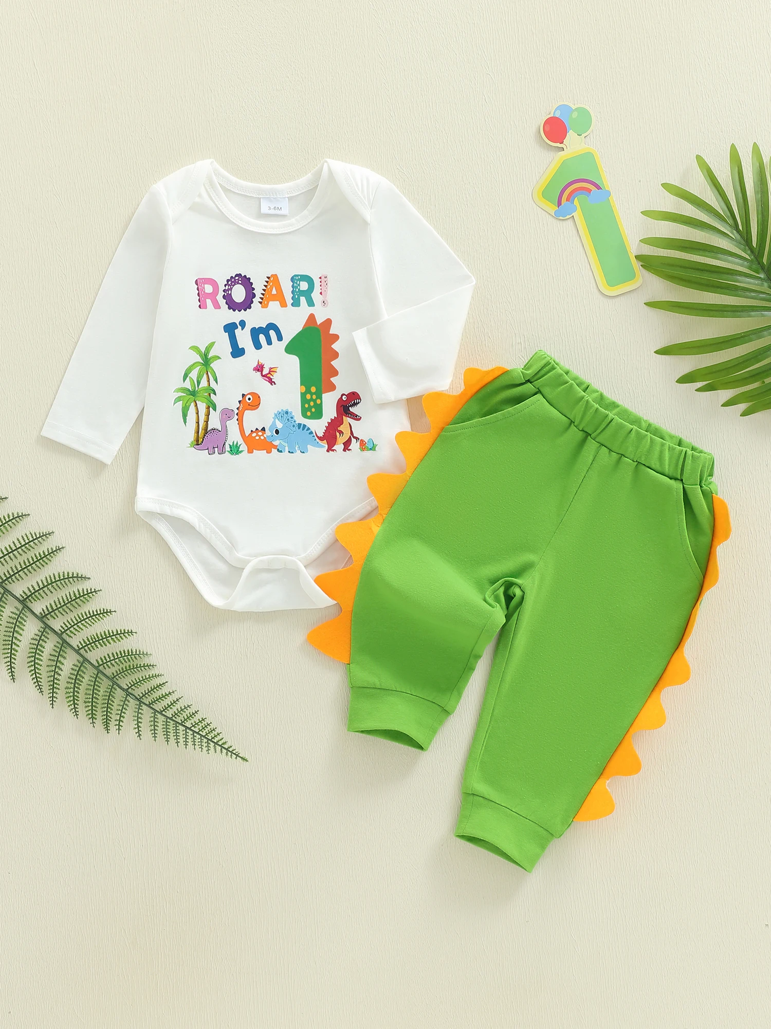 Adorable Baby Girl s Birthday Clothing Sets Stylish Floral Printed Bodysuit with Tutu Skirt 2Pcs Party Outfits for Fall