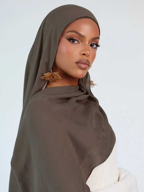 106994-9f1c83.jpg Mini Hijab Modal avec sous-bonnet – Ensemble Basique Extensible, Foulard Fin et Respirant, Protection Solaire, Voile 165*50cm