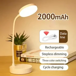Adjustable LED Desk Lamp with 3 - Level Brightness, USB Powered, Eye - Friendly Warm White Light, Ideal for Home, Office, Reading, Study (Rechargeable)