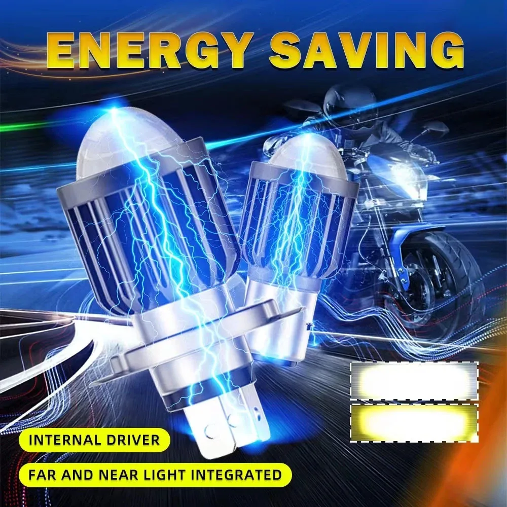 1pcs H4/P15D/BA20D Motorcycle Headlight 6000K Hi/Lo Beam Led lights for motorcycle