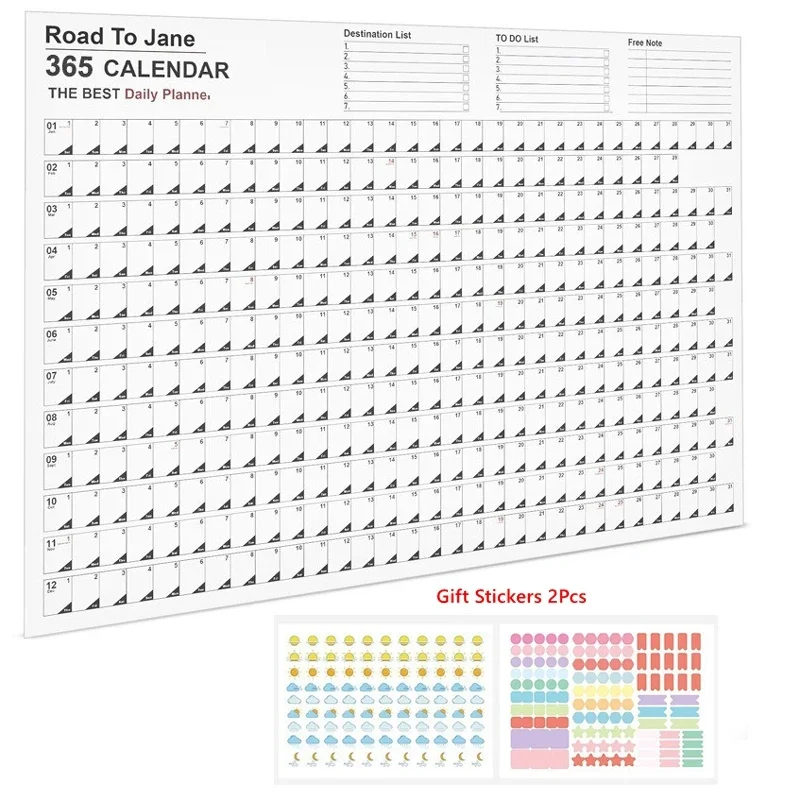 Deluxe 2026 Wall Calendar & Daily Planner – Year-Round Scheduling & Organization Tool