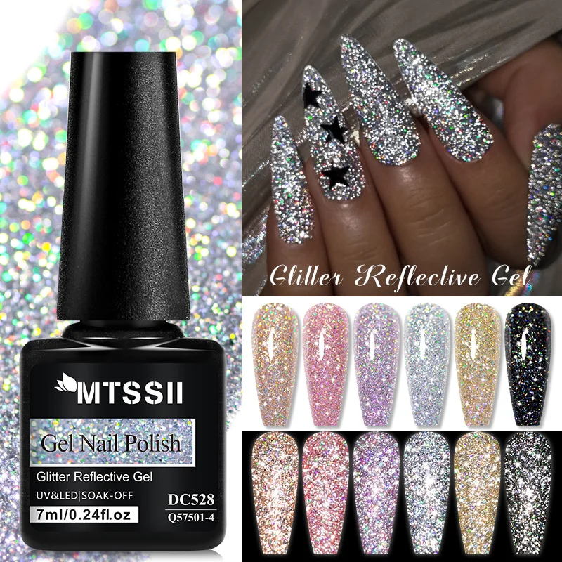 Nail Design Ideas with Glitter Gel