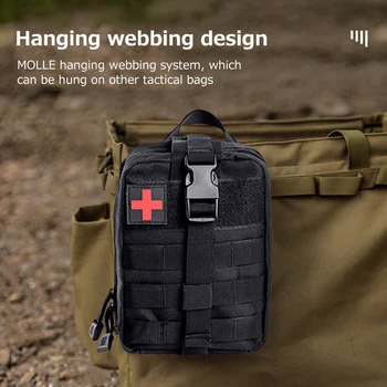 Molle EDC Pouch First Aid Kit Outdoor Climbing Camping Equipment Medicine Storage Bag Hunting Accessories for Hiking Travel Home 3