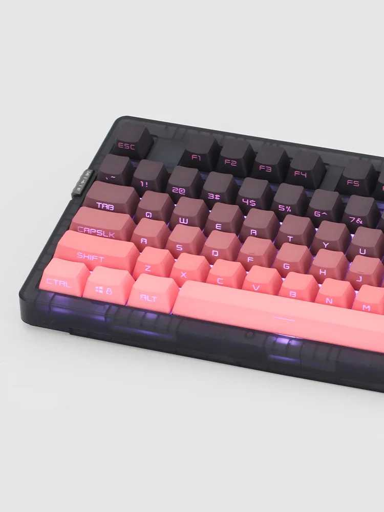 윈도우 맥 컴퓨터용 무선 키보드, RGB 97key 측면 인쇄 키보드, 사용자 정의 3 모드 긴 내구성 키보드, Zh980