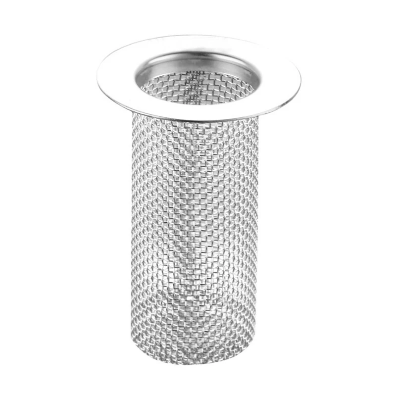 Bathroom Sink Drain Strainer Stainless Steel, 2 Pack Floor Drain Filter  Mesh Basket Filter Hair Trap Anti-Clog Slag Strainer - Large Wide Rim 2.16