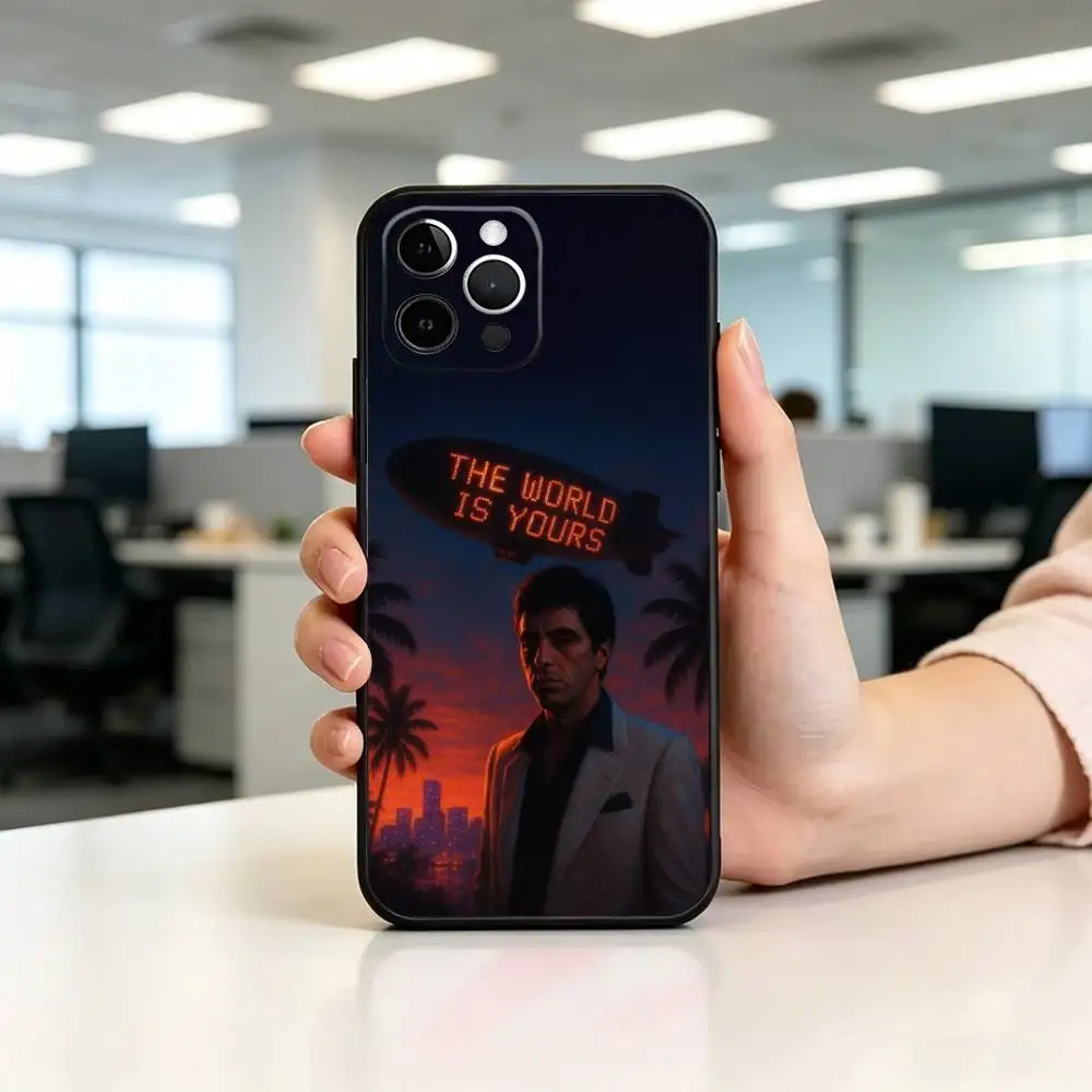 The World Is Yours S-Scarfaces Soft Black Silicone Phone Case