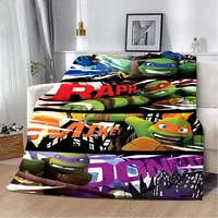 Cartoon Printed Blanket Blankets Warm Blanket Soft Teenage Mutant Ninja Turtles Comfortable Blanket Home Travel Birthday Gift 1