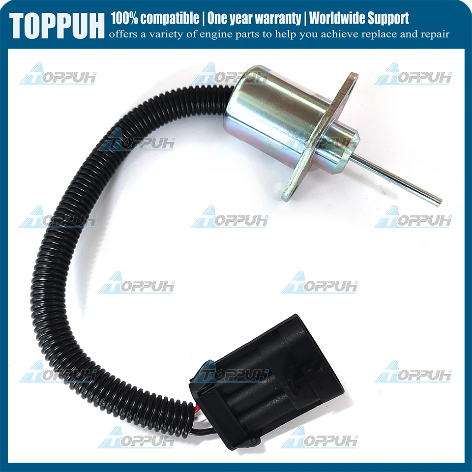 12V 6691498 Fuel Shutoff Solenoid For Bobcat 6691498 325 328 329 331 334 335 337 341 425 428 1503ES-12A5UC4S 1G925-60011 Solenoid Repair Kit