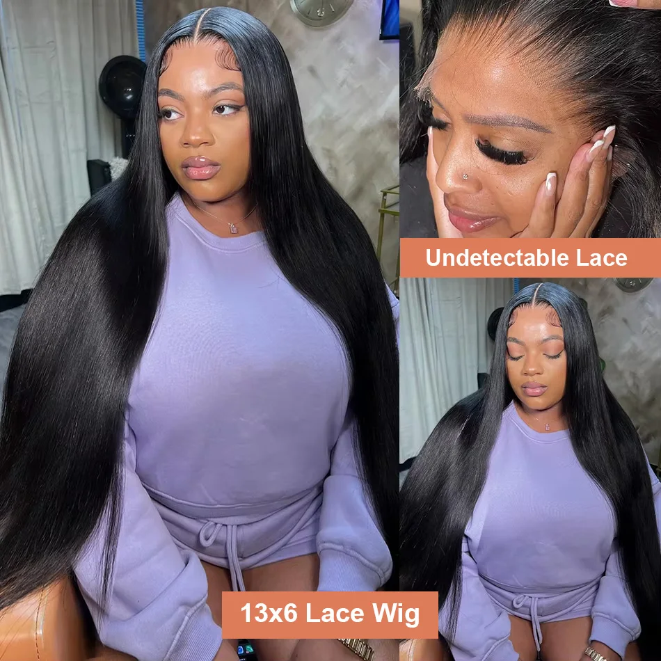 Lace front wig 30 40 Inches 13x6 HD Transparent Lace Frontal Wigs Bone Straight 13x4 Lace Front Brazilian Pre Plucked Human Hair Wigs for Women