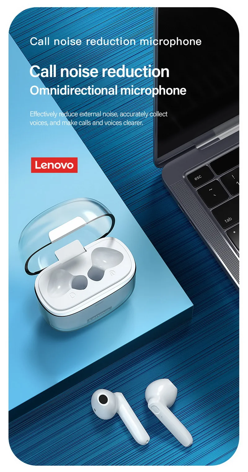 Auricolare Wireless originale Lenovo XT96 auricolari Bluetooth 5.0 auricolari sportivi con microfono per smartphone cuffie impermeabili TWS 17