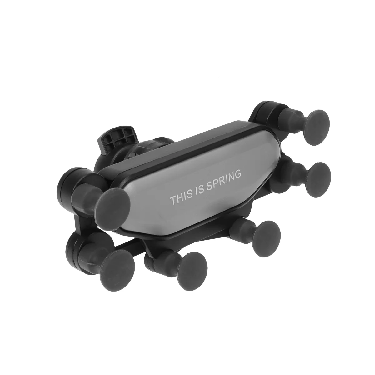 

Car Phone Holder Air Outlet Snap Type Gravity Sensor Mobile Phone Holder Navigation Car Bracket 7-point Support (Silver)