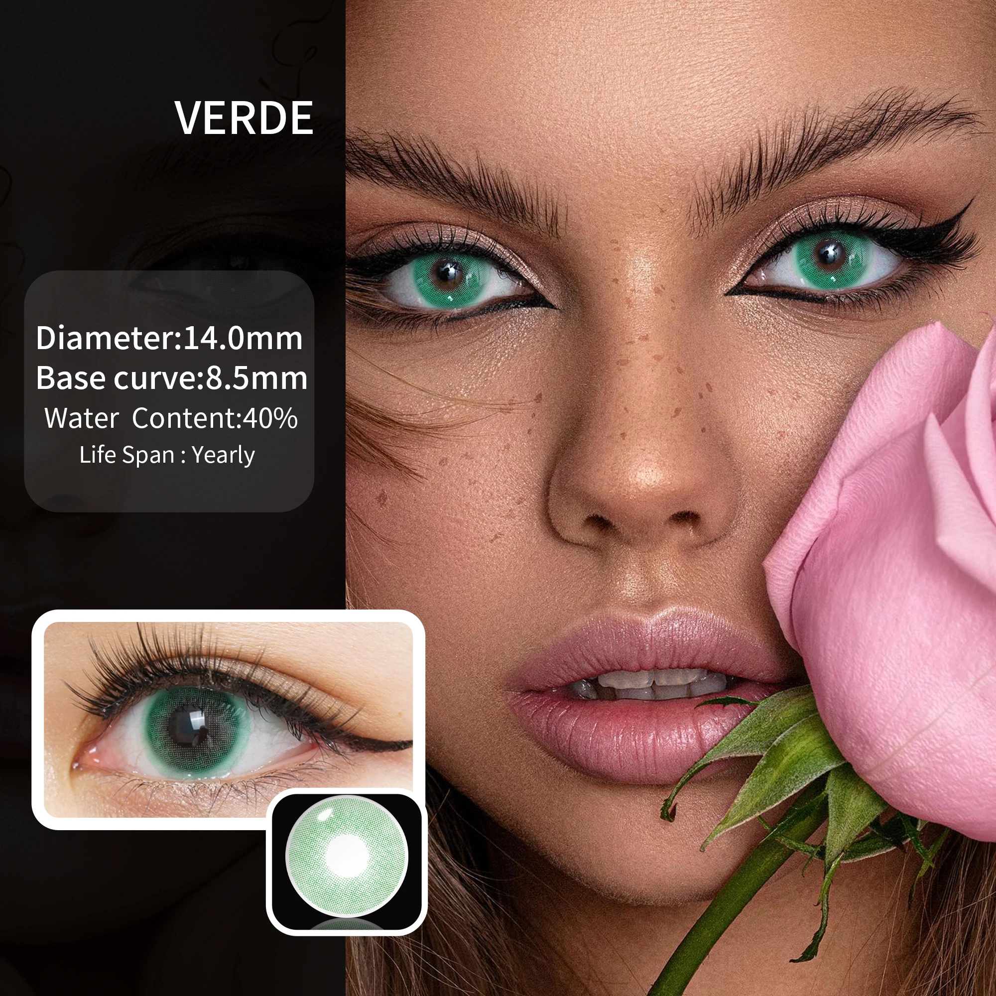 Contact Lenses 2Pcs for Eyes Color Yearly for Makeup Gray Contact Blue Brown Change Pupil Color Beauty Pupils ping