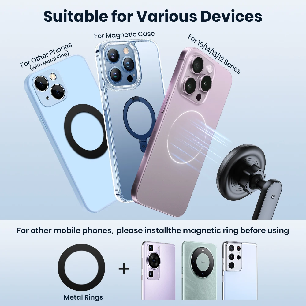 자동차용 TOPK Magsafe 전화 홀더, 자기 전화 자동차 마운트, 에어 벤트 자동차 전화 홀더, iPhone 15/14/13/12 시리즈용 자동차 크래들