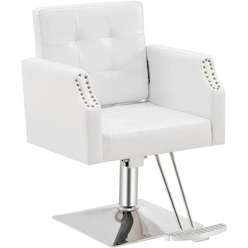 

Classic Salon Chair for Hair Stylist,Hydraulic Barber Styling Chair,Beauty Salon Spa Equipment 8818 (White)