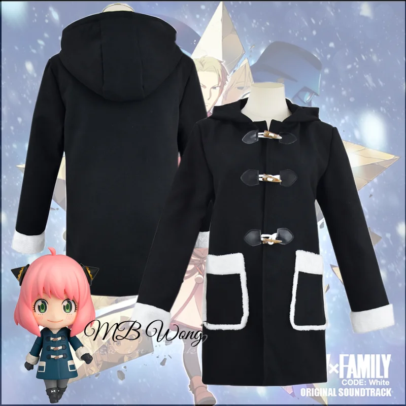 

Anime SPY x FAMILY Anya Forger Cosplay Costume Winter Overcoat Role Play Uniform Halloween Carnival Party Outfit Christmas Prop