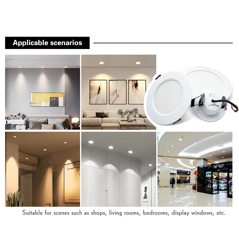 LED Downlight 3W 5W 7W 9W 12W 15W Ceiling Lamp AC 220V Recessed Round Panel Light Spotlight Indoor Lighting led ceiling light,led downlight,led spotlight