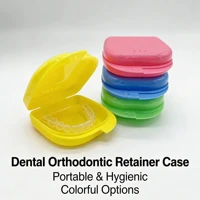 Lot de 50 boîtes de rangement dentaire pour protège-dents, gouttières orthodontiques, prothèses dentaires et appareils dentaires, en plastique, pour l'hygiène buccale, organisateur portable de voyage 3