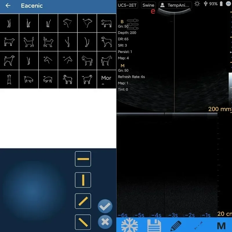 New Doppler 3.5/7.5Mhz Veterinary Wired Ultrasound Scanner Portable Color Convex Probe for Horse Goat Cow Sheep and Pig