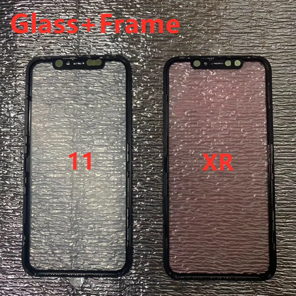 10 TEILE/LOS 3 in 1 Äußere Glas + Rahmen + OCA Reparatur Ersatz Für iPhone 11 XR Bildschirm Front Touch Objektiv – Detail 1