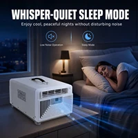 Podofo Climatiseur portable 280W, 750W, avec fonction de refroidissement/déshumidification/minuterie/LED, avec télécommande, climatiseur double fonction (refroidissement et chauffage), refroidissement rapide en 3 secondes, machine de refroidissement et de chauffage économe en énergie pour moustiquaire/lit/bureau/tente/cabine 3