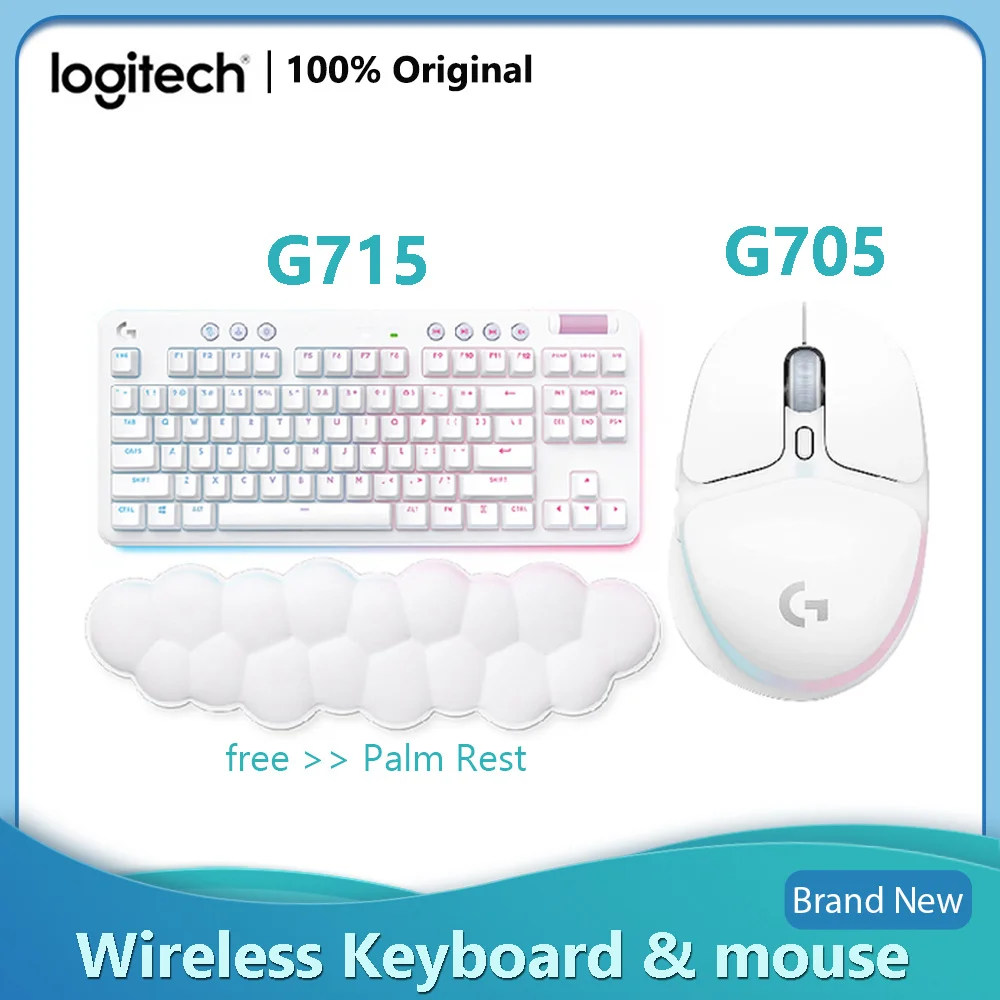 Logitech G715 Wireless Mechanical Gaming Keyboard with LIGHTSYNC RGB  Lighting Lightspeed, Linear Switches and Keyboard Palm Rest