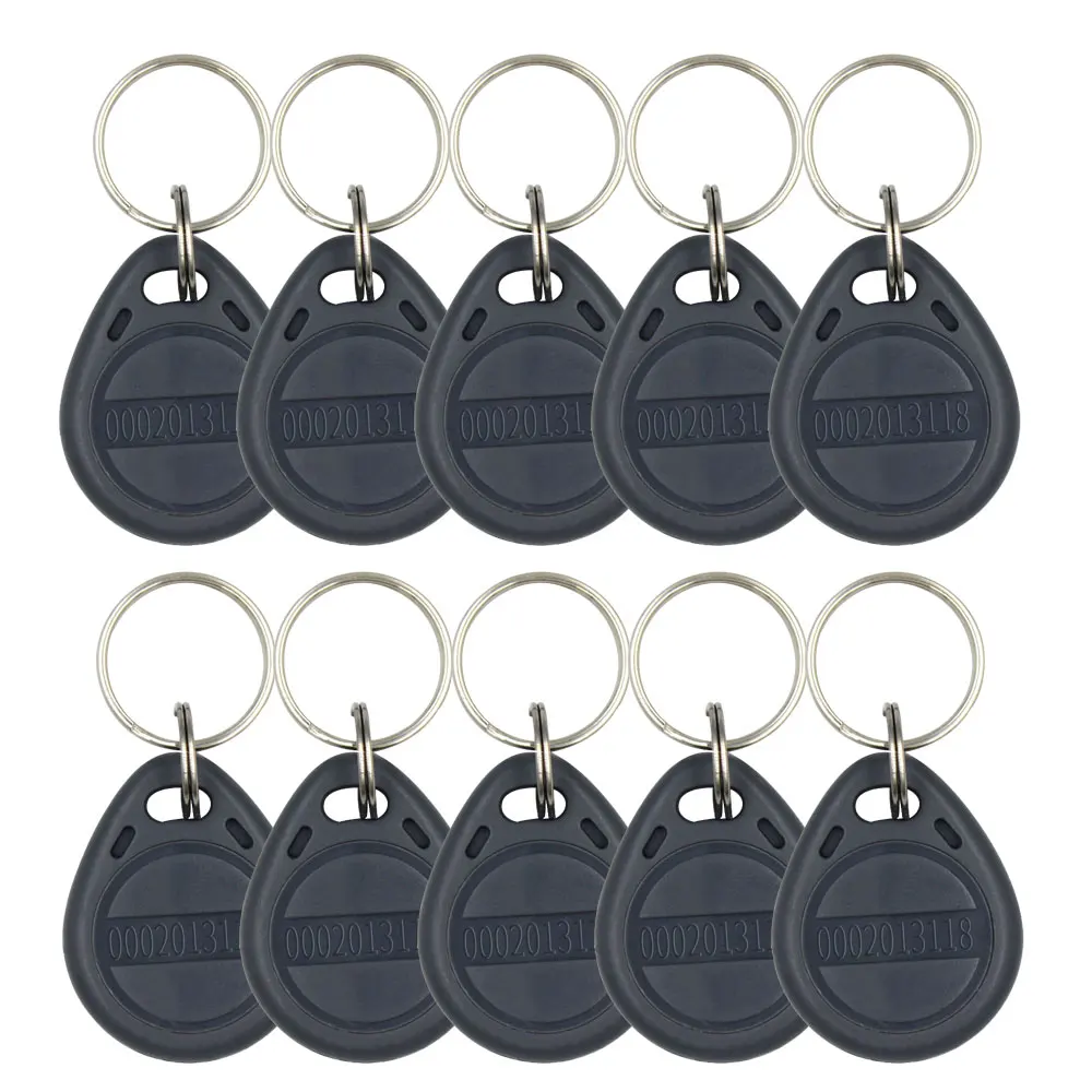 10pcs RFID Keychain Card Tags for Door Entry Access Control Management