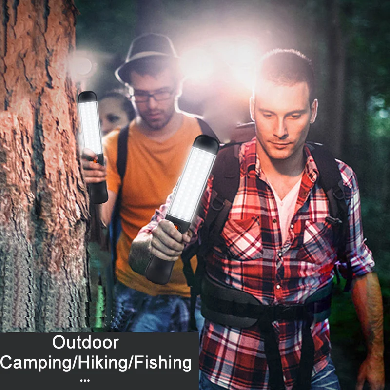 LED COB Work Light Strong Camping Lantern Handheld Floodlight USB Rechargeable Work Lamp with Magnet Hook Workshop Repair Lights led flashlight led lights camping lamp led work light camping lights work light