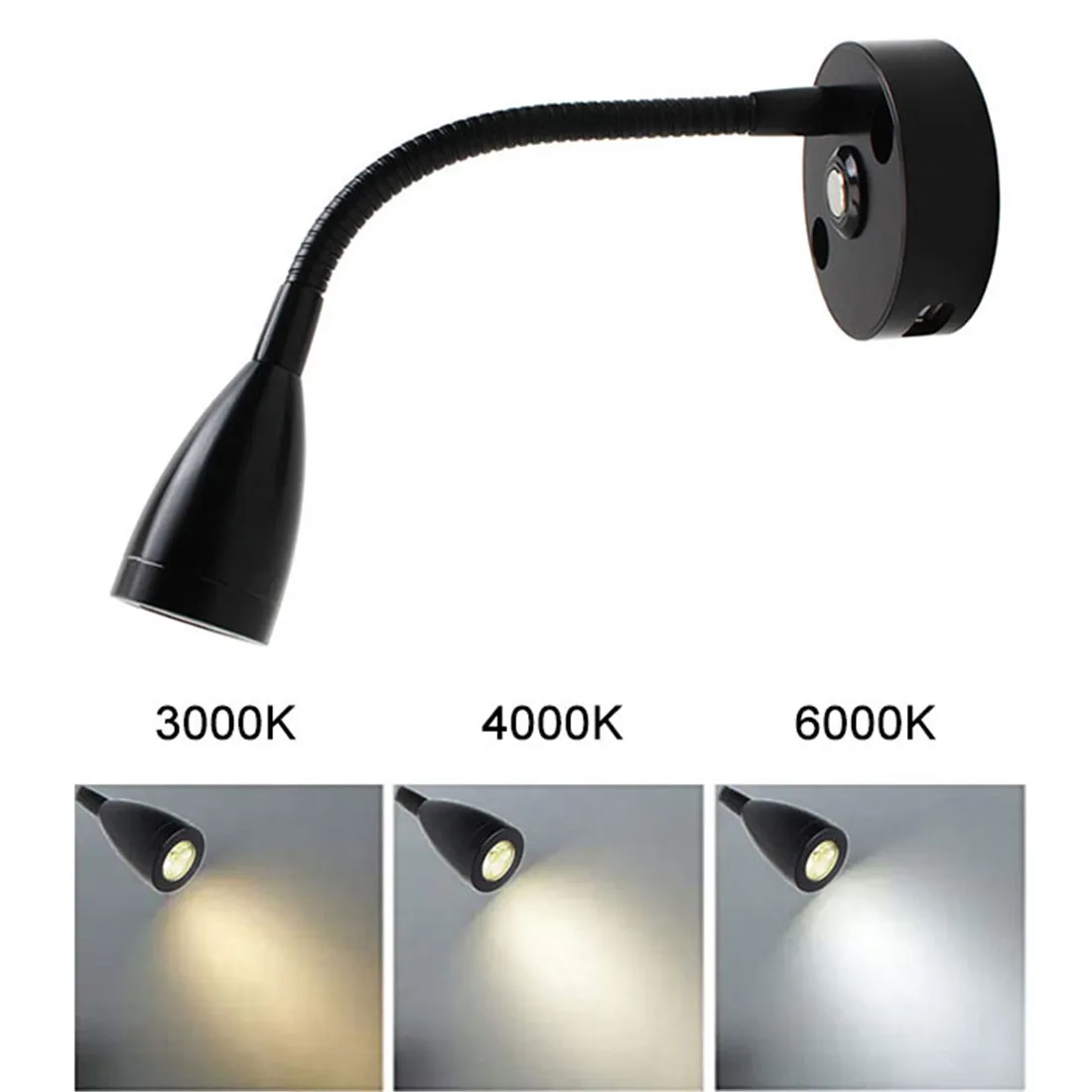 LED Wall Lamp Wall Sconces Light Wall Lamp Flexible Reading Light DC12V 24V Touch Dimmable led Wall Lamp Flex Neck USB Output Socket 3000K 6000K LED USB Reading Light
