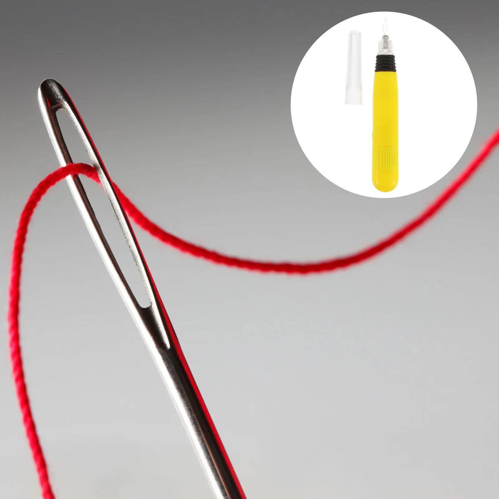 빛나는 LED 바느질 실끼우개 도구, 야간 사용을 위한 인체공학적 그립, 실 제거기, 자수, 퀼팅, 뜨개질, 공예, DIY, 야광 기능