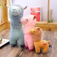 25cm Smile Alpaca Llama Plush Animals Toy Cute Stuffed Doll Household Throw Pillows Home Decoration Kids Toys Birthday Gifts 3