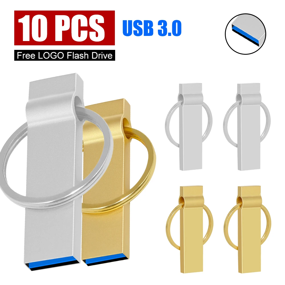 

10PCS 3.0 high-speed USB drive 128GB 64GB 32GB 16GB Memory Stick Pendrive 64GB 128GB 3.0 USB flash drive 64GB Pen Drive Gift