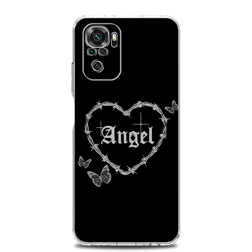 Gothic Black Lip Clear Soft Phone Case Cover