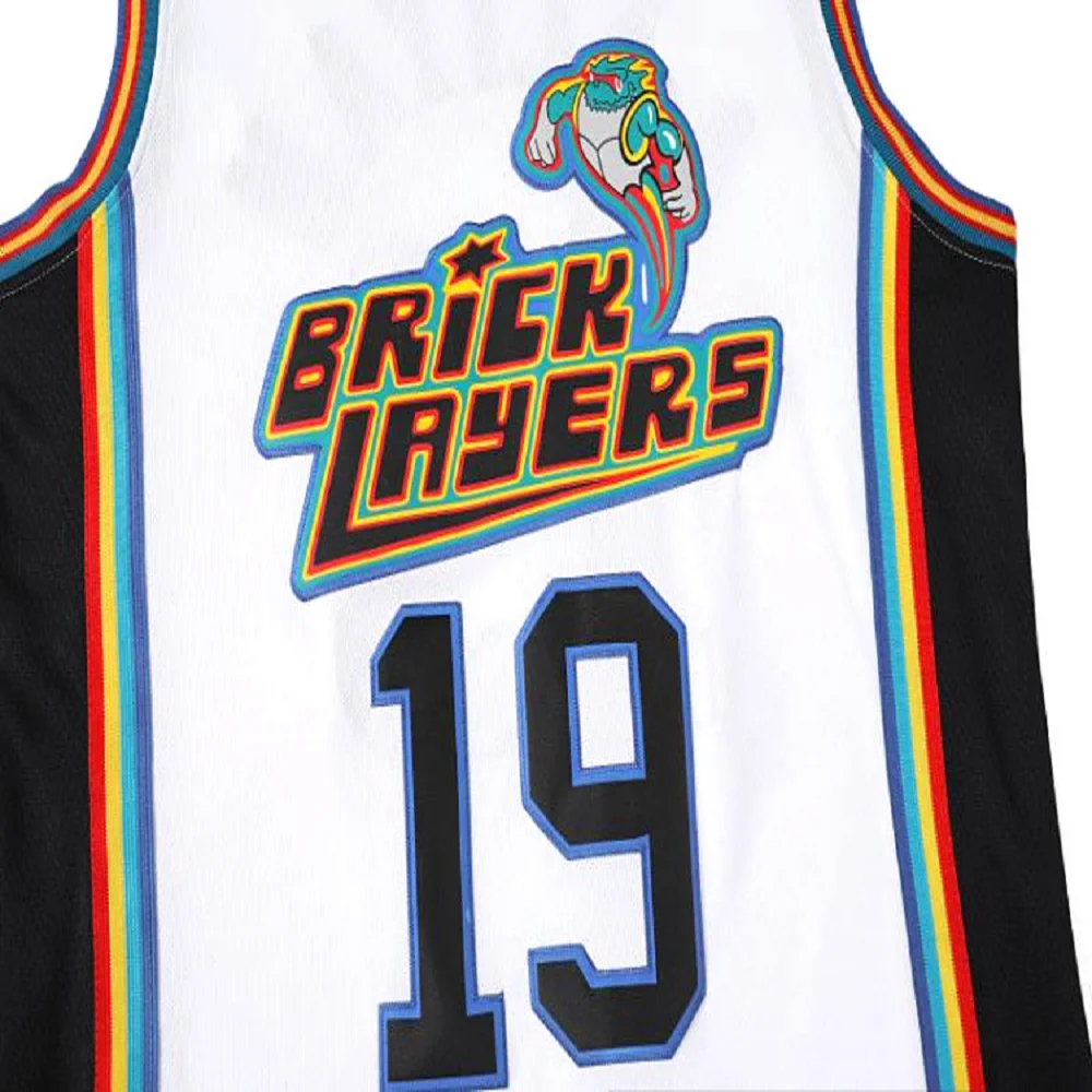 Basketball jerseys BRICKLAYERS 19 AALIYAH Sewing embroidery Outdoor sportswear Hip hop white Sweat absorption breathable