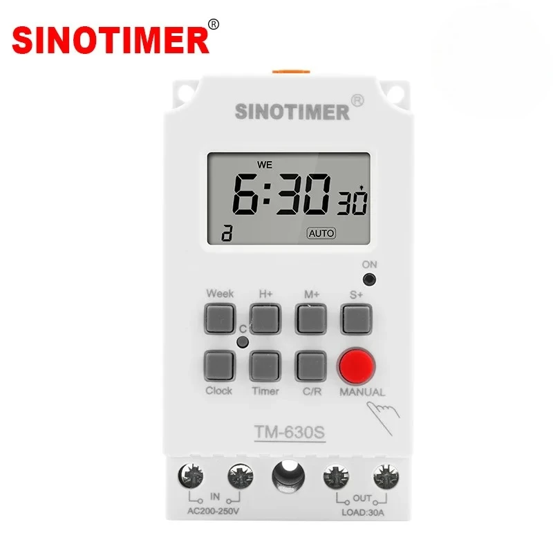 AC 220V DC 12V Second Setting Digital Timer Switch 24hr 7 Days Weekly ...