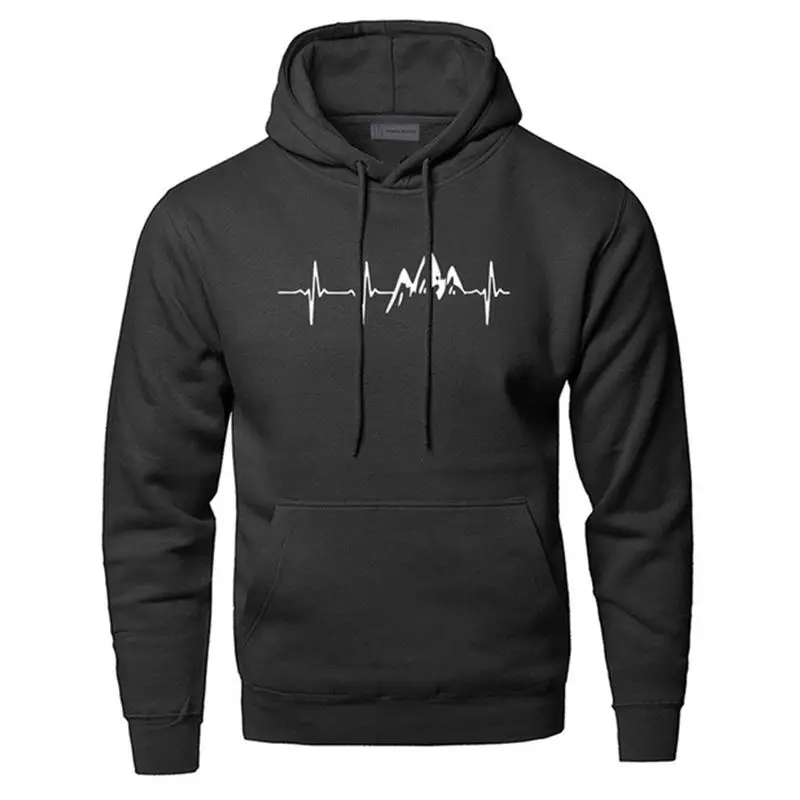 

Hoodie Sweatshirt Men's Outdoor Leisure Sports Street Hoodie Winter Autumn Print Grey Sweatshirt 2023