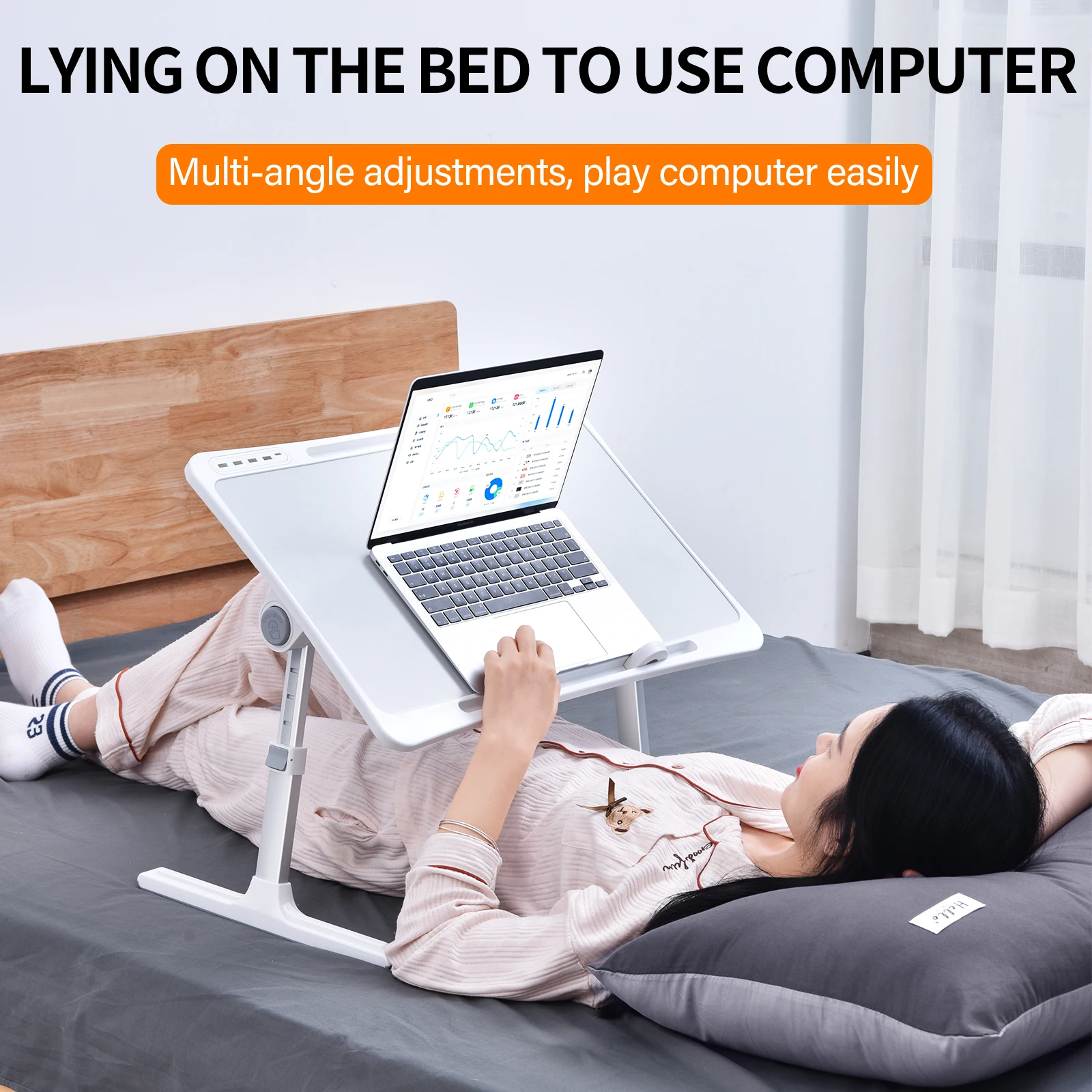 

Oatsbasf Bed Laptop Stand Notebook Standing Desk Computadora Accesorios Reading Holder Computer Stand for Bed Study Work Table